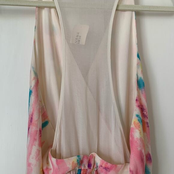 Forever 21 F21 x Rory Beca Pink watercolor shorts romper S - Picture 7 of 8